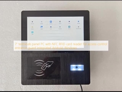 PC de panel de terminales de 7 pulgadas con lector de tarjetas RFID NFC para control de acceso protector de entrada integrado con Android Windows