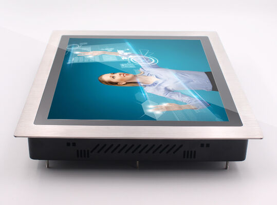 19" Stainless Steel Front Bezel Industrial Touch Screen Monitor Industrial Grade Display for kiosk, Automation and Control Systems