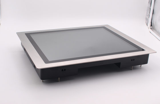19" Stainless Steel Front Bezel Industrial Touch Screen Monitor Display for Kiosk, Automation and Control Systems