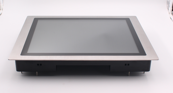 19" Stainless Steel Front Bezel Industrial Touch Screen Monitor Display for Kiosk, Automation and Control Systems